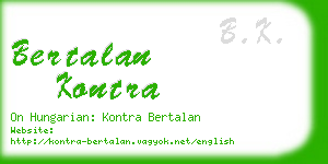 bertalan kontra business card